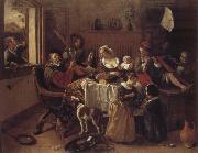 Jan Steen The cheerful family Sweden oil painting artist